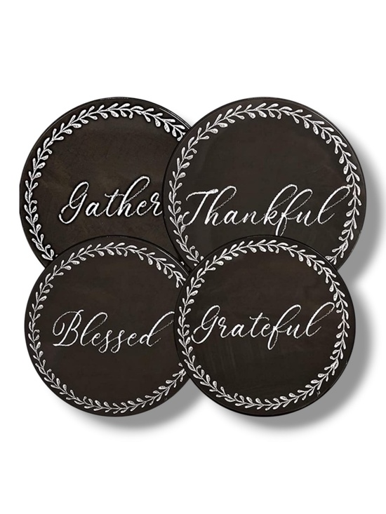 Range Kleen Other - Range Kleen Range Covers Chalkboard Farmhouse Style Black White 4 piece set